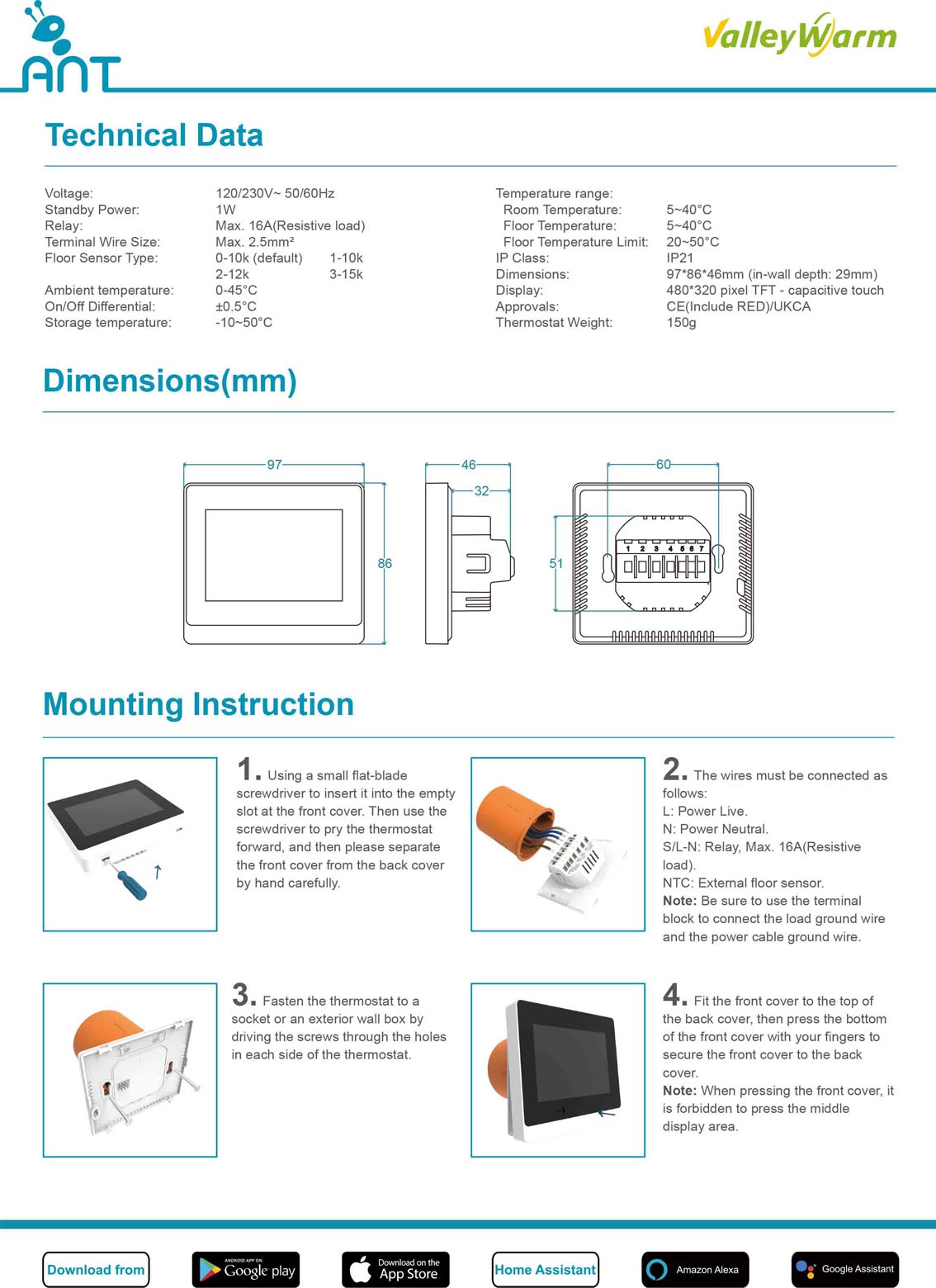 Intelligent Thermostat for Electric Floor Heating