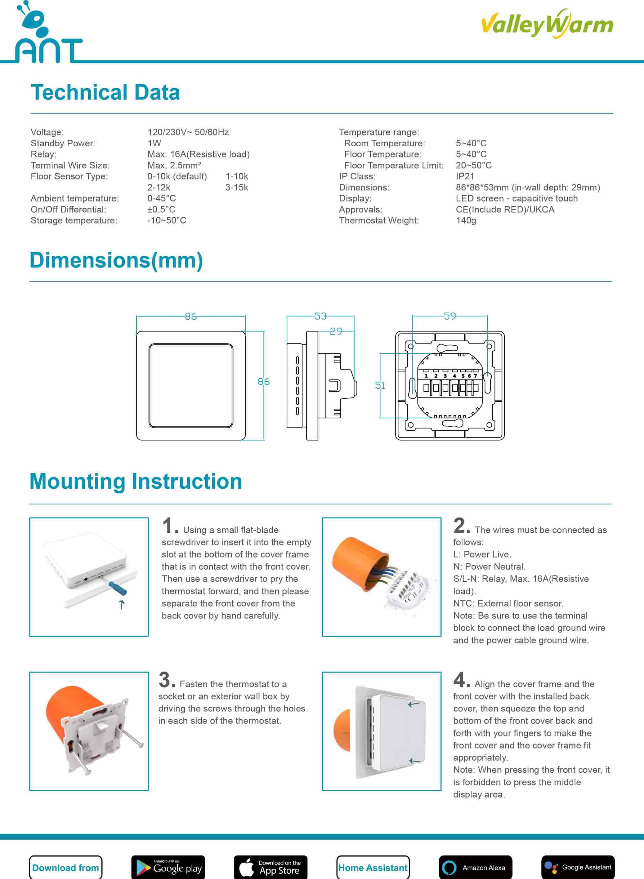 Intelligent Thermostat for Electric Floor Heating